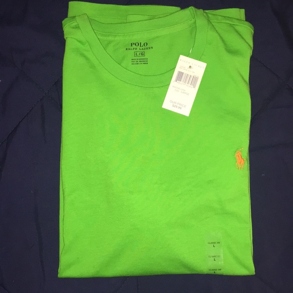 Green/Orange Polo T-Shirt - Picture 1 of 1